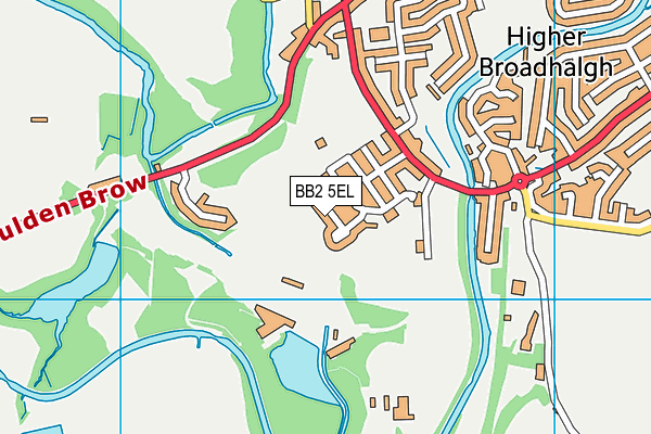 BB2 5EL map - OS VectorMap District (Ordnance Survey)