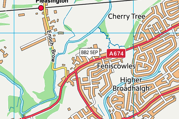 St Paul's Roman Catholic Primary School, Feniscowles, Blackburn map (BB2 5EP) - OS VectorMap District (Ordnance Survey)