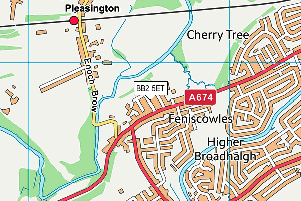 BB2 5ET map - OS VectorMap District (Ordnance Survey)