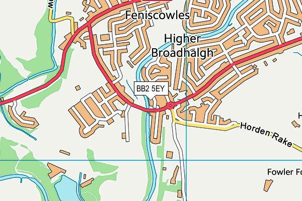 BB2 5EY map - OS VectorMap District (Ordnance Survey)