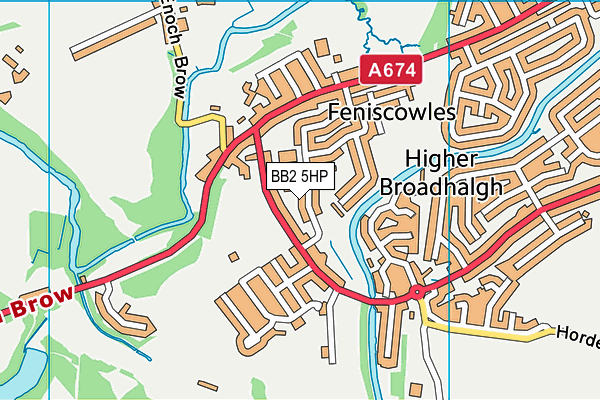 BB2 5HP map - OS VectorMap District (Ordnance Survey)