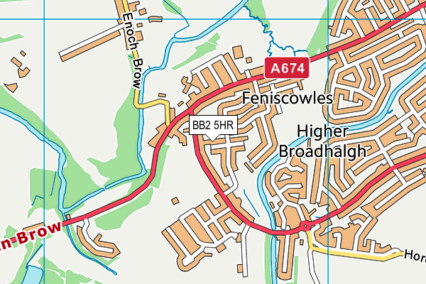 BB2 5HR map - OS VectorMap District (Ordnance Survey)