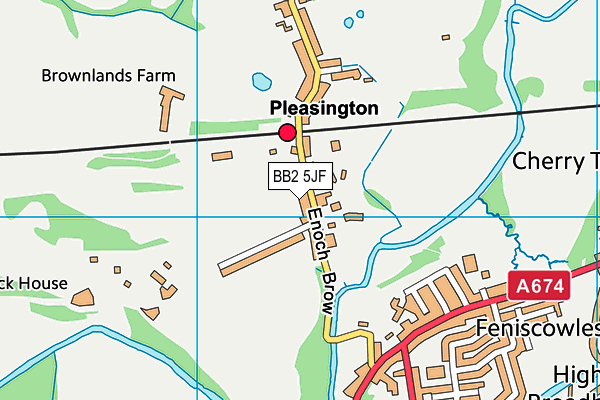 Pleasington Golf Club map (BB2 5JF) - OS VectorMap District (Ordnance Survey)