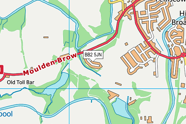 BB2 5JN map - OS VectorMap District (Ordnance Survey)