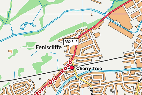 BB2 5LF map - OS VectorMap District (Ordnance Survey)