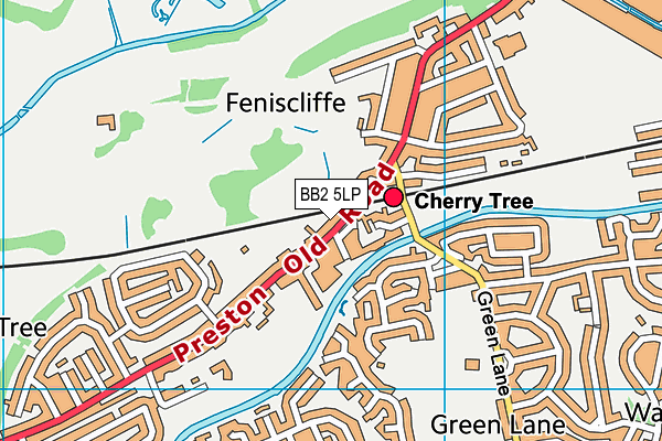 BB2 5LP map - OS VectorMap District (Ordnance Survey)