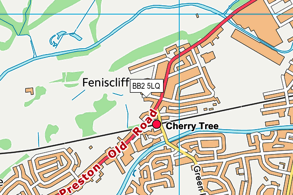 BB2 5LQ map - OS VectorMap District (Ordnance Survey)