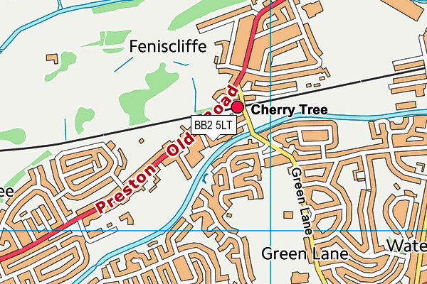 BB2 5LT map - OS VectorMap District (Ordnance Survey)