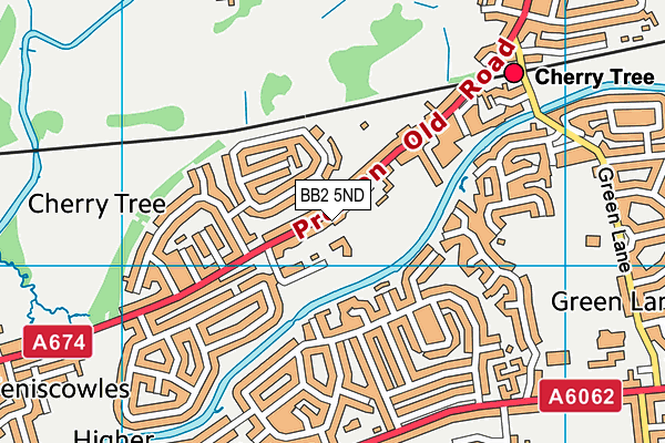 BB2 5ND map - OS VectorMap District (Ordnance Survey)