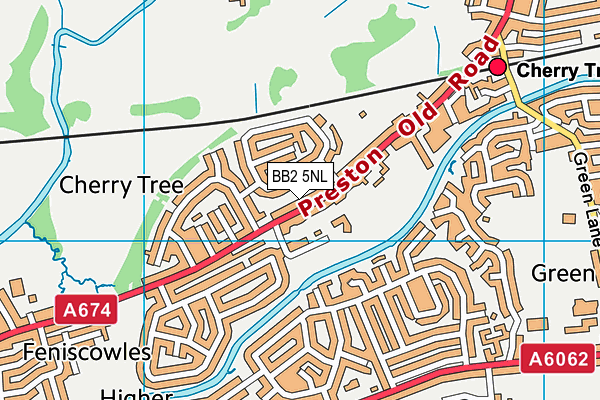 BB2 5NL map - OS VectorMap District (Ordnance Survey)