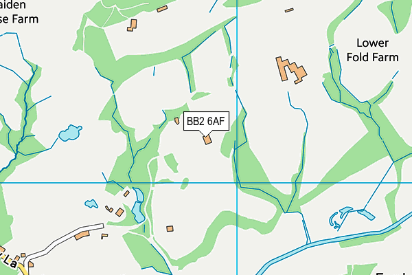 BB2 6AF map - OS VectorMap District (Ordnance Survey)