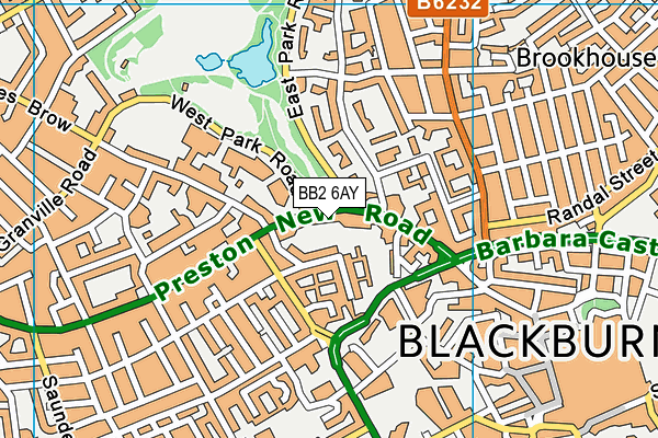 BB2 6AY map - OS VectorMap District (Ordnance Survey)