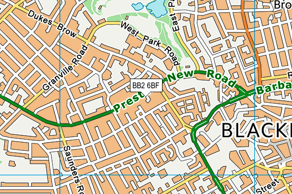 BB2 6BF map - OS VectorMap District (Ordnance Survey)
