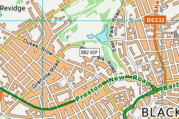 Queen Elizabeth's Grammar School map (BB2 6DF) - OS VectorMap District (Ordnance Survey)