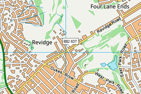 BB2 6DT map - OS VectorMap District (Ordnance Survey)