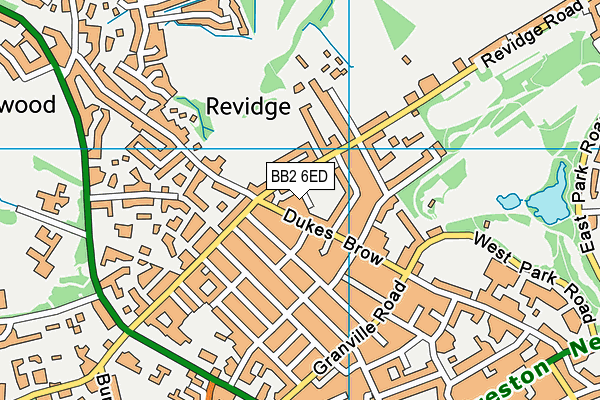 BB2 6ED map - OS VectorMap District (Ordnance Survey)