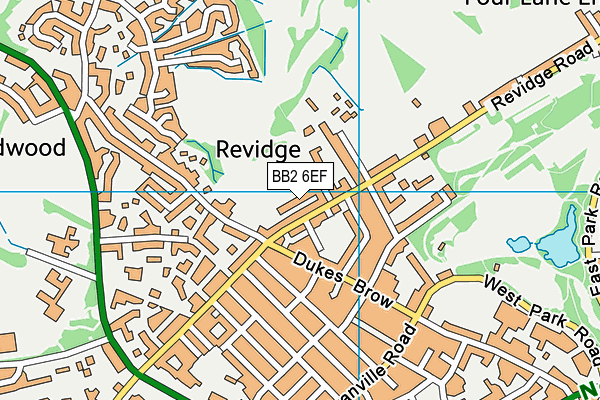 BB2 6EF map - OS VectorMap District (Ordnance Survey)