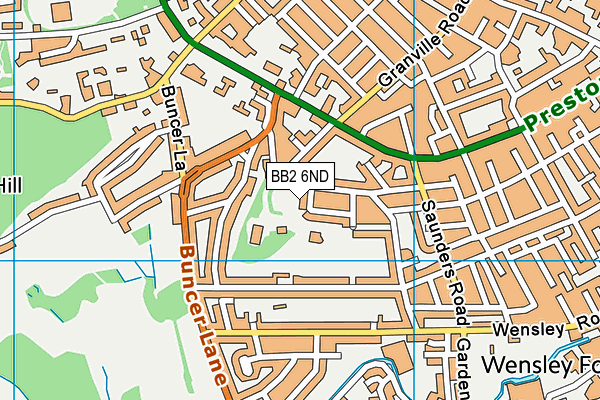 BB2 6ND map - OS VectorMap District (Ordnance Survey)