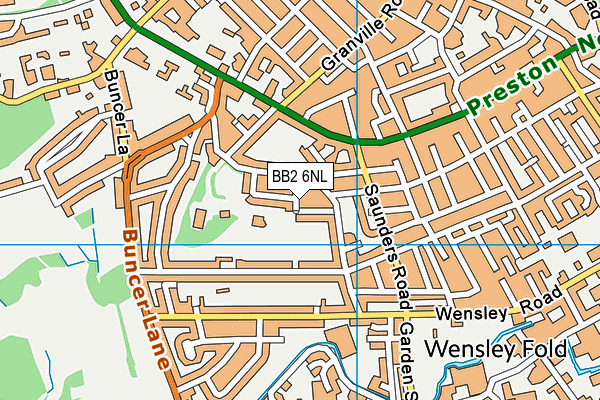 BB2 6NL map - OS VectorMap District (Ordnance Survey)