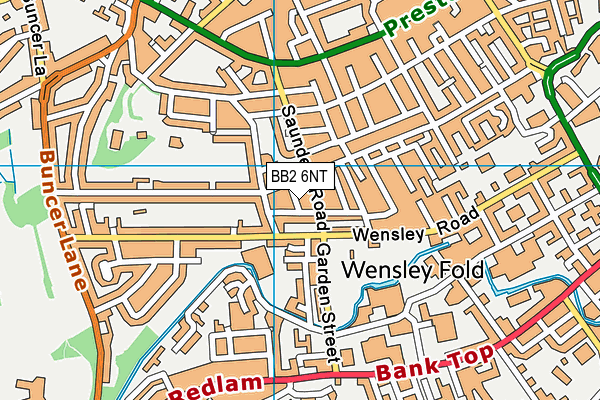 BB2 6NT map - OS VectorMap District (Ordnance Survey)