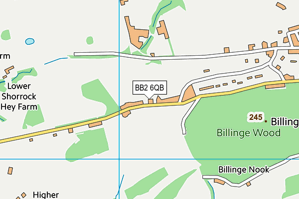 BB2 6QB map - OS VectorMap District (Ordnance Survey)