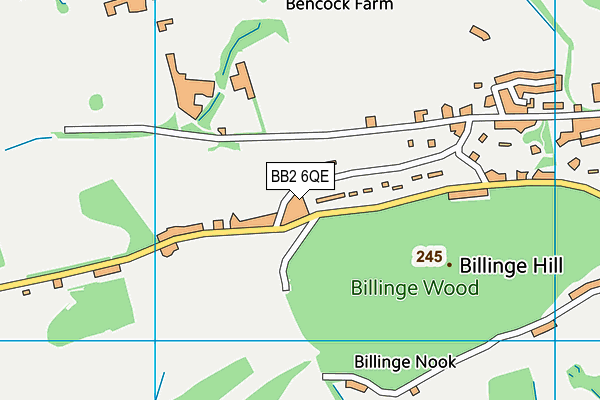 BB2 6QE map - OS VectorMap District (Ordnance Survey)