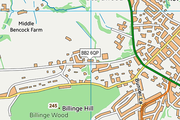 BB2 6QP map - OS VectorMap District (Ordnance Survey)