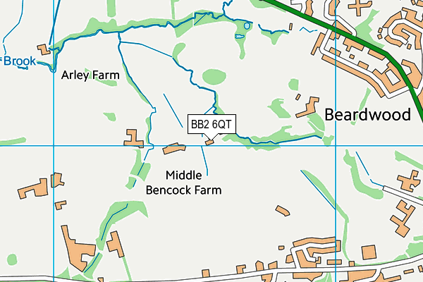BB2 6QT map - OS VectorMap District (Ordnance Survey)