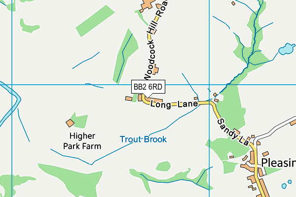 BB2 6RD map - OS VectorMap District (Ordnance Survey)