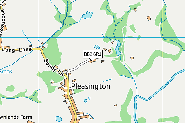 BB2 6RJ map - OS VectorMap District (Ordnance Survey)