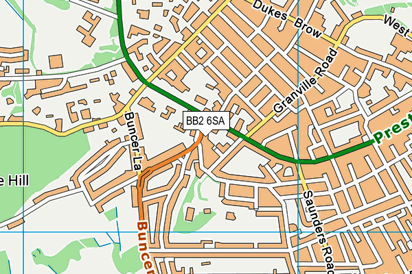 BB2 6SA map - OS VectorMap District (Ordnance Survey)