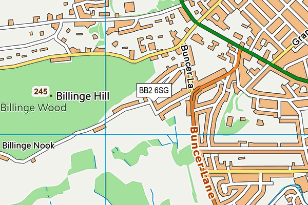 BB2 6SG map - OS VectorMap District (Ordnance Survey)