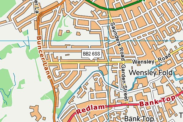 BB2 6SS map - OS VectorMap District (Ordnance Survey)