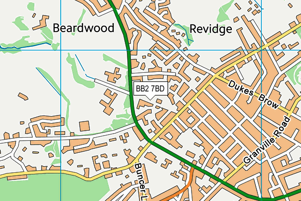 BB2 7BD map - OS VectorMap District (Ordnance Survey)
