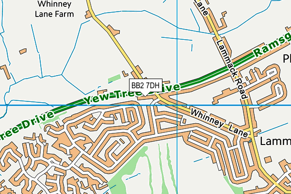 BB2 7DH map - OS VectorMap District (Ordnance Survey)