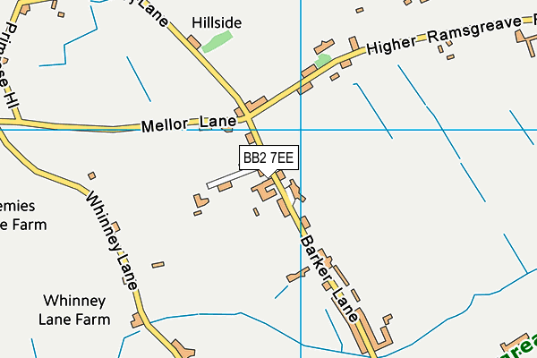 BB2 7EE map - OS VectorMap District (Ordnance Survey)