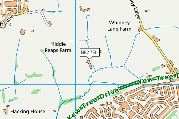 BB2 7EL map - OS VectorMap District (Ordnance Survey)