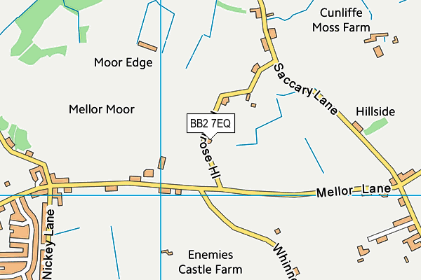 BB2 7EQ map - OS VectorMap District (Ordnance Survey)