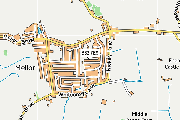 BB2 7ES map - OS VectorMap District (Ordnance Survey)