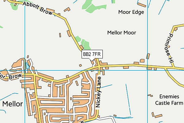 BB2 7FR map - OS VectorMap District (Ordnance Survey)