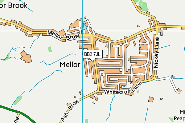 BB2 7JL map - OS VectorMap District (Ordnance Survey)