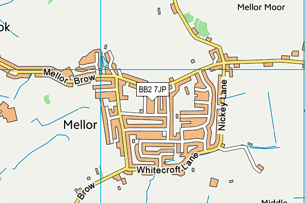 BB2 7JP map - OS VectorMap District (Ordnance Survey)