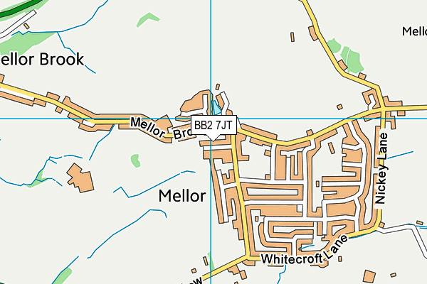 BB2 7JT map - OS VectorMap District (Ordnance Survey)