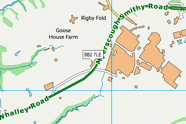 BB2 7LE map - OS VectorMap District (Ordnance Survey)