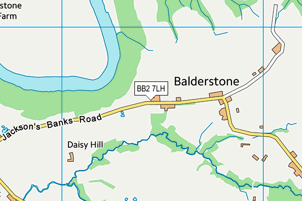 BB2 7LH map - OS VectorMap District (Ordnance Survey)