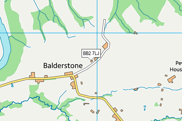 BB2 7LJ map - OS VectorMap District (Ordnance Survey)