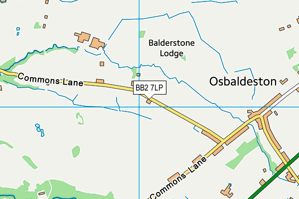 BB2 7LP map - OS VectorMap District (Ordnance Survey)