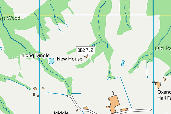 BB2 7LZ map - OS VectorMap District (Ordnance Survey)