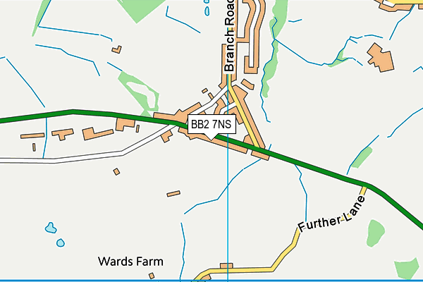 BB2 7NS map - OS VectorMap District (Ordnance Survey)