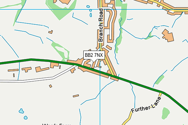 BB2 7NX map - OS VectorMap District (Ordnance Survey)